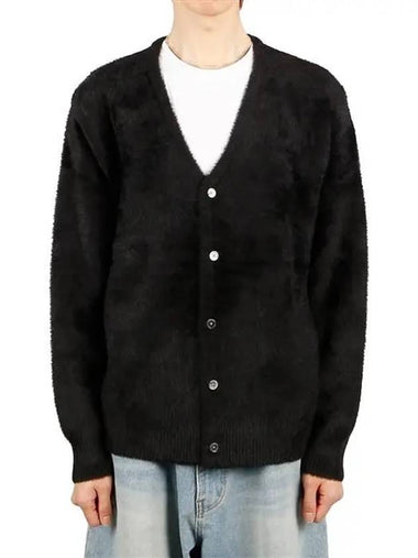 117094 W 0001 BLACK Shaggy Cardigan - STUSSY - BALAAN 1