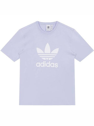 Trefoil Short Sleeve T-Shirt Purple - ADIDAS - BALAAN 1