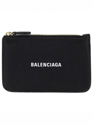 Logo Zipper Card Wallet Black - BALENCIAGA - BALAAN 1