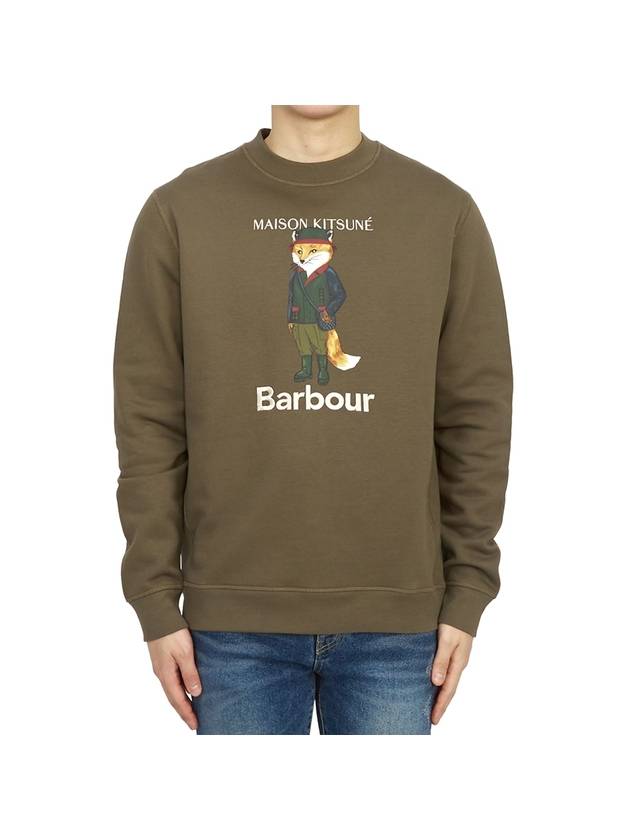 Logo Print Sweatshirt Green - BARBOUR - BALAAN 2