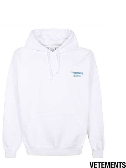 Embroidery Logo Hoodie White - VETEMENTS - BALAAN 2