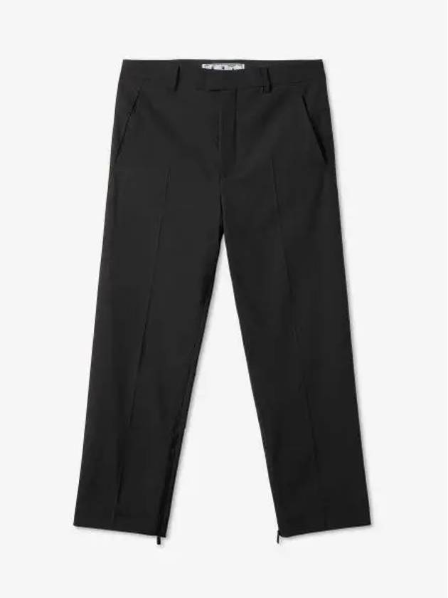 Zipper Wool Slim Straight Pants Black - OFF WHITE - BALAAN 2