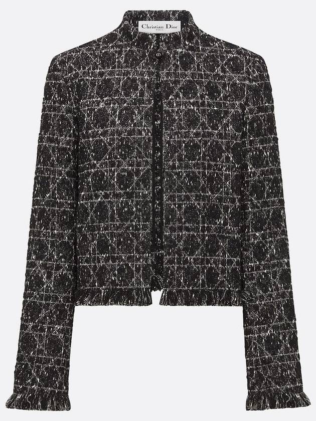 Macrocannage Crop Tweed Jacket Black - DIOR - BALAAN 2