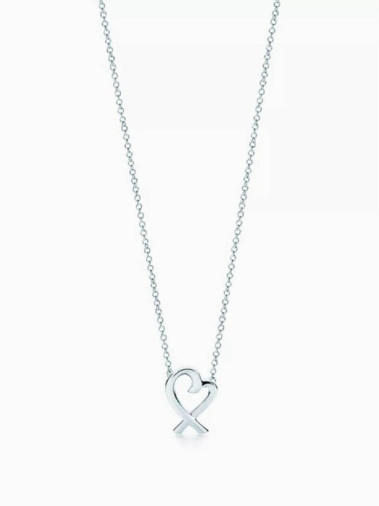 Paloma Picasso Loving Heart Pendant Necklace Silver - TIFFANY & CO. - BALAAN.