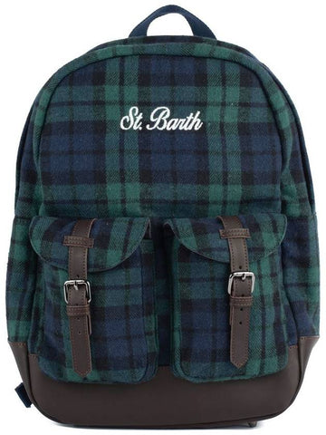 MC2 Saint Barth Backpack With Tartan Print - MC 2 SAINT BARTH - BALAAN 1