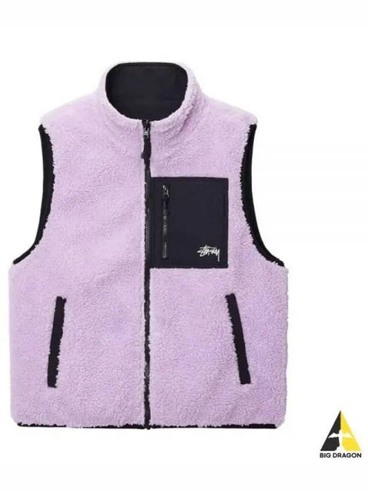 118528 LAVE Sherpa Reversible Vest - STUSSY - BALAAN 1