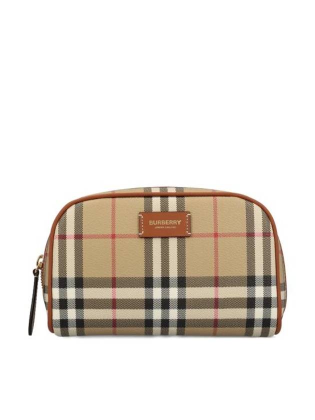 Check Pouch Bag Beige - BURBERRY - BALAAN 1