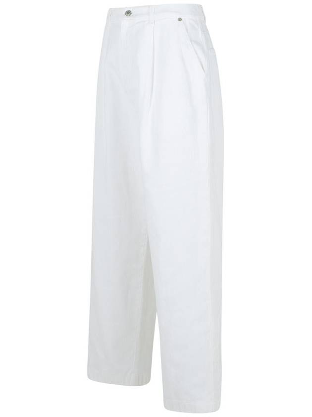 Moschino White Cotton Pants - MOSCHINO - BALAAN 2