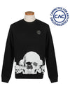 Skull Print Cotton Sweatshirt Black - PHILIPP PLEIN - BALAAN 3