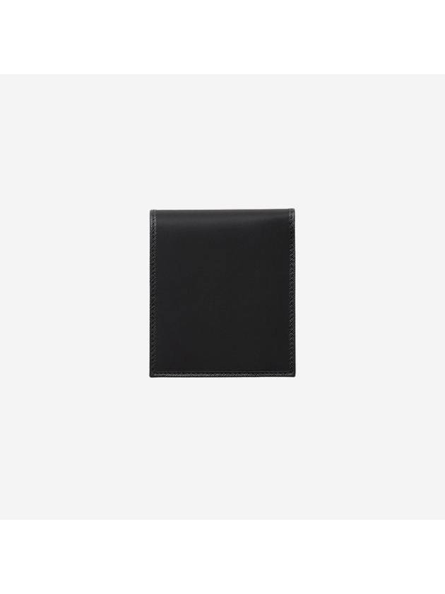 Triangle Logo Re-Nylon Half Wallet Black - PRADA - BALAAN 4