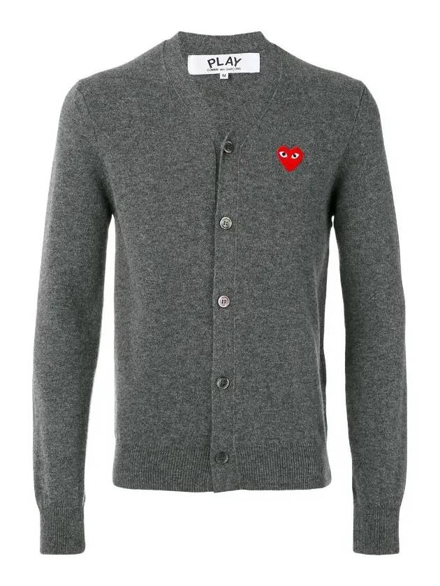 Comme des Garçons Red Waffen Cardigan Dark Gray Men's Cardigan AZ N008 051 3 - GOLDEN GOOSE - BALAAN 1