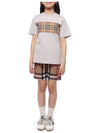 Check Panel Short Sleeve TShirt - BURBERRY - BALAAN 3