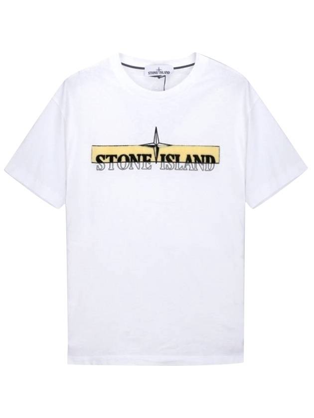 Logo Patch Short Sleeve T-Shirt White - STONE ISLAND - BALAAN 1