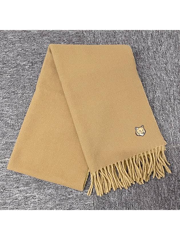 Bold Fox Head Double Face Scarf Beige - MAISON KITSUNE - BALAAN 3