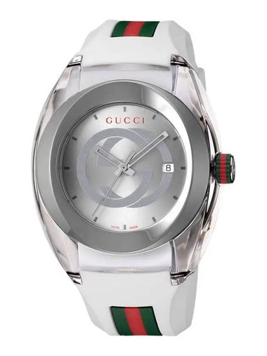 Gucci Sync Rubber Strap Watch White Silver - GUCCI - BALAAN 1