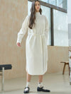 High neck belted dress ivory - MITTE - BALAAN 3