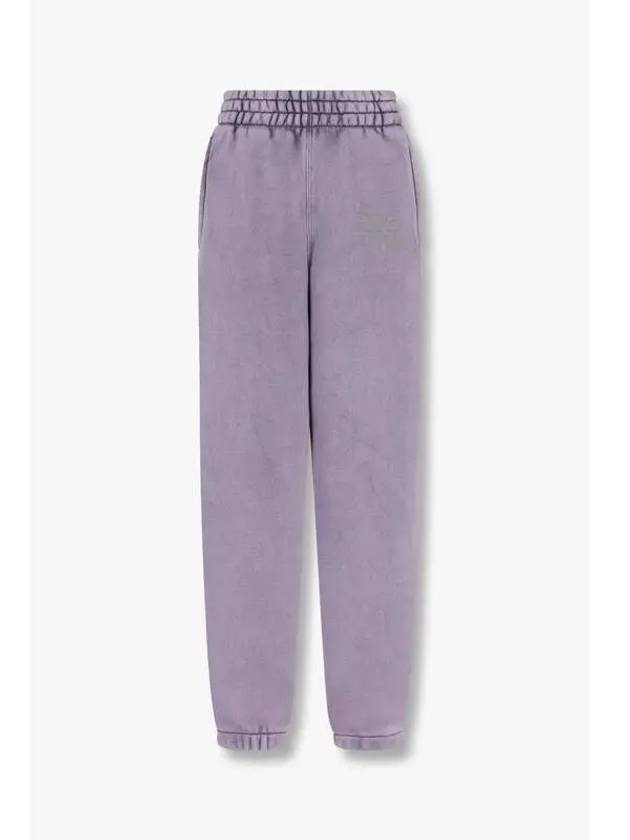 Puff Logo Banding Jogger Pants Purple - ALEXANDER WANG - BALAAN 1