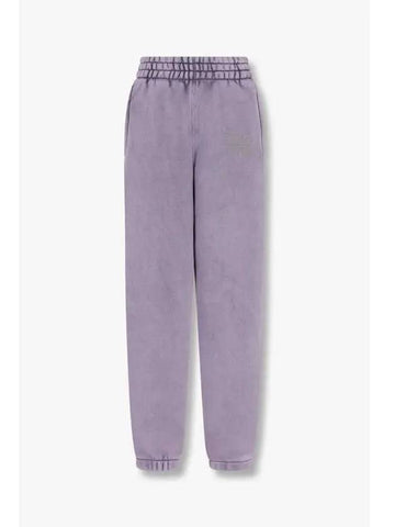 Puff Logo Banding Jogger Pants Purple - ALEXANDER WANG - BALAAN 1