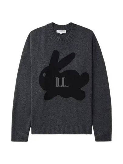 Bunny Knit Top Charcoal Melange - JW ANDERSON - BALAAN 2