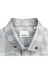 Check Long Sleeve Shirt Grey - BURBERRY - BALAAN 5