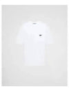 Triangle Logo Jersey Short Sleeve T-Shirt White - PRADA - BALAAN 2