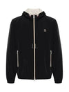 Embroidered Logo Zip-up Hoodie Black - BRUNELLO CUCINELLI - BALAAN 2