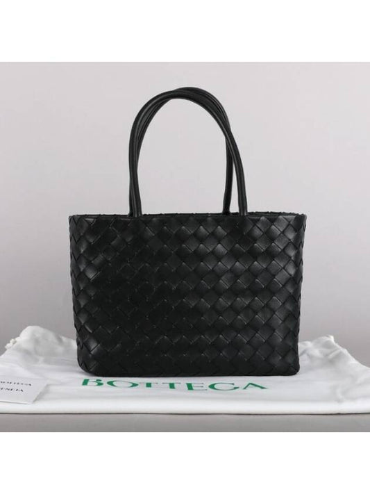 Intrecciato Lambskin Tote Bag Black - BOTTEGA VENETA - BALAAN 2