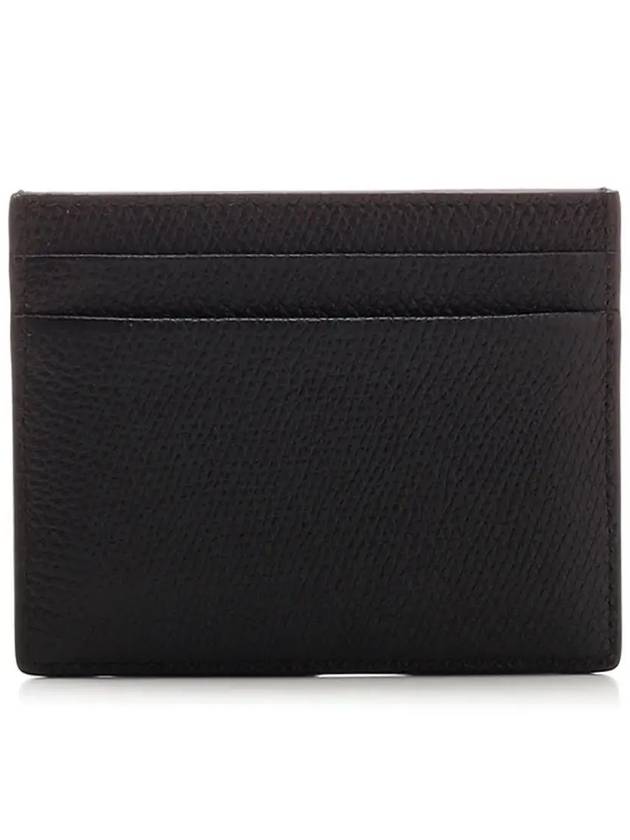 V Logo Signature Card Wallet Black - VALENTINO - BALAAN 4