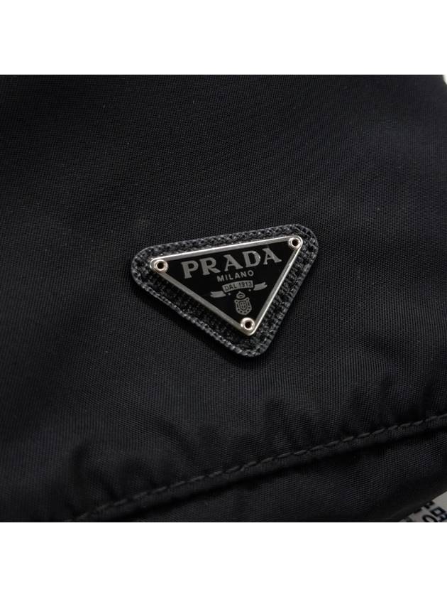 Triangle logo nylon bucket pouch bag black 1NA369 - PRADA - BALAAN 8