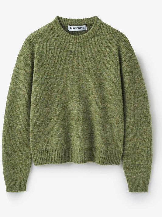 Wool blended rib knit_green - BLONDNINE - BALAAN 1