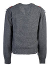 Distressed Argyle Cardigan Grey - MAISON MARGIELA - BALAAN 6