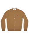 Play Men's Mini Red Heart Wappen Wool Cardigan P1 N080 3 Brown - COMME DES GARCONS - BALAAN 2