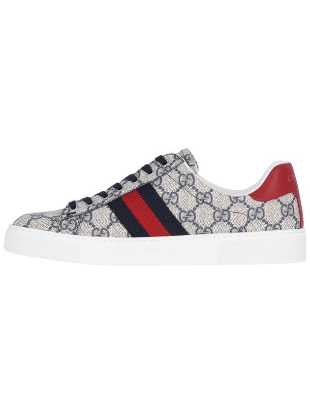 Ace GG Supreme Low Top Sneakers Beige Blue - GUCCI - BALAAN 4