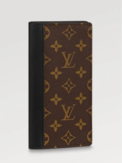 Brazza Monogram Macassar Long Wallet Brown Black - LOUIS VUITTON - BALAAN 2