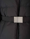 Logo Buckle Belt Long Hooded Padding Black - BURBERRY - BALAAN 5