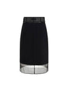 Triangular logo sheer midi skirt P106J S OOO 132T F0002 - PRADA - BALAAN 2