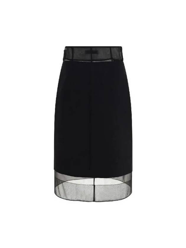 Triangular logo sheer midi skirt P106J S OOO 132T F0002 - PRADA - BALAAN 2