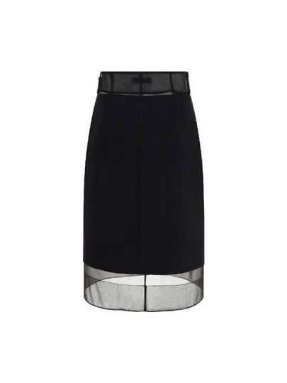 Triangular logo sheer midi skirt P106J S OOO 132T F0002 - PRADA - BALAAN 2