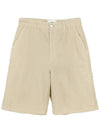 Men's Worker Fit Bermuda Shorts Beige - AMI - BALAAN 4