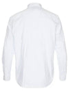 Men's Monogram Logo Long Sleeve Shirt White - BURBERRY - BALAAN.