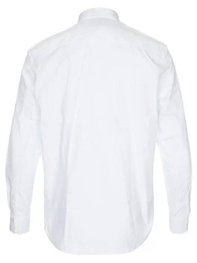 Men's Monogram Logo Long Sleeve Shirt White - BURBERRY - BALAAN.