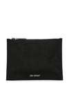 logo zipper clutch bag black - OFF WHITE - BALAAN 1