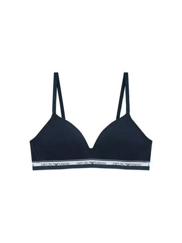 UNDERWEAR Women s Logo Line Band Triangle Bra Marine - EMPORIO ARMANI - BALAAN 1