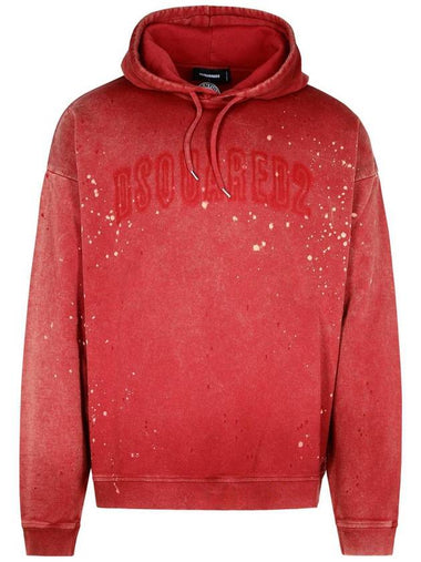 DSQUARED2 Red Cotton Sweatshirt - DSQUARED2 - BALAAN 1