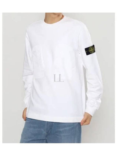 Cotton Fleece Crewneck Sweatshirt White - STONE ISLAND - BALAAN 2