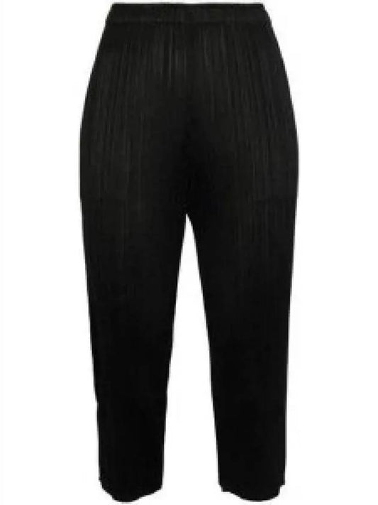 Pleated Basic Straight Pants Black - ISSEY MIYAKE - BALAAN 2