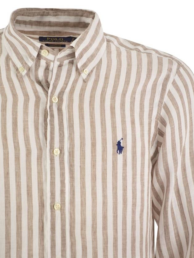 Pony Stripe Long Sleeve Shirt Red - POLO RALPH LAUREN - BALAAN 5