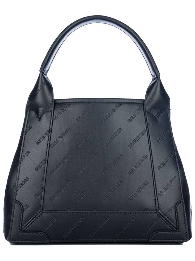 Navy XS Embossed Logo Tote Bag Black - BALENCIAGA - BALAAN 4