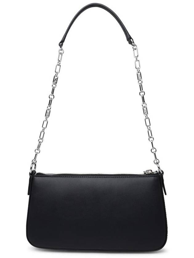 Empire Medium Leather Chain Link Shoulder Bag Black - MICHAEL KORS - BALAAN 4