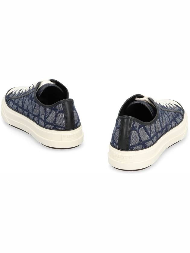 Toile Iconographe Low Top Sneakers Navy - VALENTINO - BALAAN 5